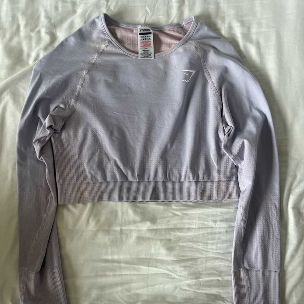 GYMSHARK VITAL SEAMLESS 2.0 CROP TOP PURPLE | SIZE LARGE